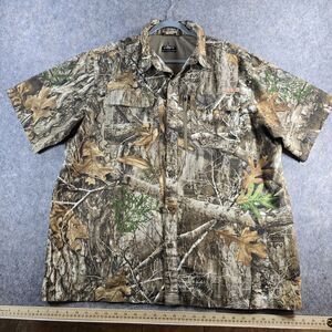 Habit Men's Size XL Realtree Edge Camo Button Up Shirt Hunting Fishing Outdoors